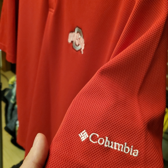 Men's NCAA Ohio State University Columbia Short Sleeve Polo Medium - Picture 4 of 4